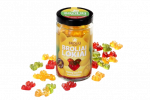 BROLIŲ MEDUS PASIFLORŲ, OBUOLIŲ IR AVIEČIŲ SKONIO GUMINUKŲ MIKSAS 500 g
