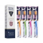 ROYAL DENTA mink&scaron;tų dantų &scaron;epetėlių rinkinys GOLD SOFT N4