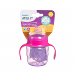 PHILIPS AVENT nei&scaron;siliejantis puodelis su silikoniniu snapeliu ir rankenėlėmis, rausvas, SCF551/03, 200 ml