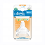 DR.BROWN'S II lygio žindukai OPTIONS+, silikoniniai, 3-6 mėn., plačiu kakleliu N2
