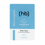 Skincyclopedia drėkinamoji lak&scaron;tinė veido kaukė su hialurono rūg&scaron;timi ir vitaminu B, 1 vnt.
