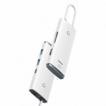 Baseus Lite 6in1 Multifunctional Type-C Hub, White - jungčių stotelė