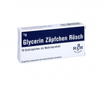R&Ouml;SCH glicerino žvakutės, 1 g, 10 žvakučių