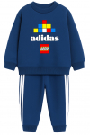 Komplektas berniukui su džemperiu ir kelnėmis &bdquo;Adidas: LEGO&rdquo;, tamsiai mėlynas