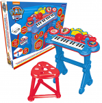 Elektroninis pianinas vaikams su stovu, kėdute ir mikrofonu, 24 klavi&scaron;ų &bdquo;Paw Patrol&rdquo;