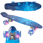 Mini riedlentė vaikams su &scaron;viečiančiais ratukais, Penny Board tipo &bdquo;Galaxy&rdquo;, 56 cm