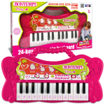 Elektroninis pianinas vaikams, rožinis, 24 klavi&scaron;ų, 30,5 cm, Bontempi