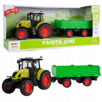 Žaislinis traktorius su žalia priekaba &bdquo;Farmland&ldquo;