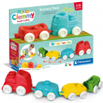 Baby Clemmy sensorinis traukinukas su mink&scaron;tomis kaladėlėmis