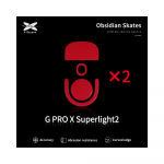 X-Raypad Obsidian Mouse Feet | Red, x2, Logitech G Pro X Superlight 2