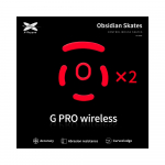 X-Raypad Obsidian Mouse Feet | Red, x2, Logitech G Pro