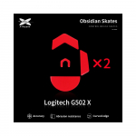 X-Raypad Obsidian Mouse Feet | Red, x2, Logitech G502 X