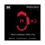 X-Raypad Obsidian Mouse Feet | Red, x2, Logitech G502 X Lightspeed & G502 X Plus