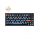 Keychron V1 Max Wireless Belaidė Žaidimų Klaviatūra | Carbon Black, Gateron Jupiter Banana