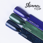 Blizgus gelinio lako vir&scaron;utinis sluoksnis be lipnumo "NTN Shimmer Top No Wipe"