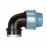 Kompresinė PP alkūnė 90&deg; PE vamzdžiui 32mm x 1" vidinis sriegis, UNIDELTA