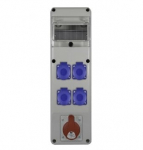 PawBol R-BOX B.SLIM-6S-28-S plastikinis skydelis su lizdais (4x16A/230V, 1x5P16A)