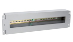 Elektros montavimo panelė VTS0018, 19'', 3U, 24 S tipo moduliams, 35mm DIN bėgelis, 60mm gylis