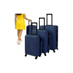 Lagaminų komplektas 3in1 - tamsiai mėlynas Trizand 26664