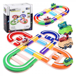 Sukonstruok automobilį bėgių automobilis dinozauras 143 vnt blokas sunkvežimis mechaninis dinozauras ZA4195