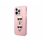 Karl Lagerfeld Case iPhone 13 / 13 Pro 6.1 KLHCP13LKCTUGLP kietas dėklas, rožinis blizgus Karl's &ndash; Choupette