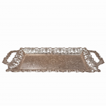 Turki&scaron;kos kavos, arbatos padėklas (metalinis) ROSE