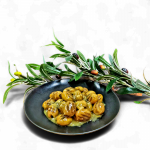 Marinuotos žaliosios GRILL alyvuogės su imbieru, 250g