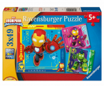 RAVENSBURGER vaiki&scaron;ka dėlionė Iron Man & Friends, 3x49 det., 12004192