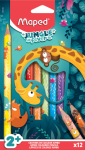 MAPED JUNGLE FEVER spalvoti pie&scaron;tukai Jumbo, 12pcs, 228637000000