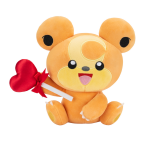 POKEMON pliu&scaron;inis žaislas Teddiursa su &scaron;irdele, 20 cm, PKW3664