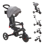 GLOBBER triratukas Explorer Trike 4in1,juodas-pilkas, 732-120
