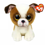 TY Beanie Boos &scaron;uo HUGO rudas ir baltas, TY36396