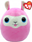 TY Squishy Beanies pliu&scaron;inis žaislas rožinė lama LANA, 25cm, TY39269