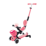 GLOBBER paspirtukas Go Up Baby Lights 360, 3in1, pastelinis rožinis, 844-210