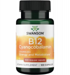 Swanson Vitamin B12 500mcg, 100 kap