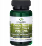 Swanson Grape Seed, Green Tea & Pine Bark Complex, 60 kap