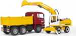 Bruder - MAN TGA construction truck and Liebherr Excavator (02751)