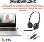 Poly HP Poly Blackwire 3220 Stereo USB-C Black Headset +USB-C/A Adapter (Bulk)