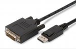 Micro_Connec Kabelis MICRO_CONNEC Display port M, DVI M, 2m, juodas