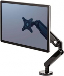 Fellowes Platinum Series Monitor Arm - Monitor Mount for 8KG 40 Inch Screens - Adjustable Monitor Desk Mount - Tilt 45&deg; Pan 180&deg; Swivel 360&deg; Rotation 360&deg;, VESA 75 x 75/100 x 100 - Black
