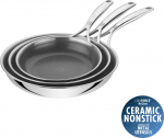 Zwilling - Peak Fry Pan Set - 18/10 Stainless Steel - 20 cm, 24 cm, 28 cm