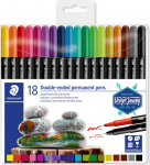 Staedtler &ndash; Duo Permanent &ndash; 18 pcs Assorted (3187 TB18)