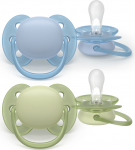 Philips Avent - Ultra soft soother, 0-6m,  Green/Blue