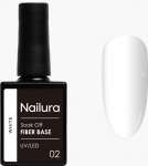 Nailura - Fiber Base - White - 10 ml