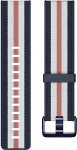 Fitbit | Versa-Lite Woven Hybrid Band, large, navy/pink | The Fitbit Versa woven hybrid band is made of polyester woven material on top and fluoroelastomer material on the bottom with an aluminium buckle. | The Fitbit Versa woven hybrid band is not water