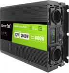 Green Cell PowerInverter LCD 12V to 230V 2000W/40000W car inverter with LCD display - pure sine wave