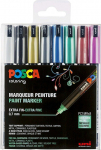 Posca - PC1MR - Extra Fine Tip Pen - Metallic Colors, 8 pc (401653)