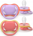 Philips Avent - Ultra air soother, 18m+, orange /pink