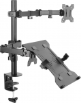 Equip 13"-32" Articulating Dual Arm Monitor Laptop Desk Mount Bracket