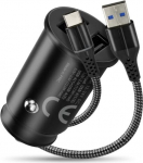 Everactive Car charger CC-25C 2XUS B 12W + CABEL USB-C